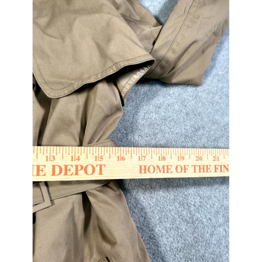 Topshop Maternity Trench Coat Womens 6 Tan Cotton Belted Casual Button Front - Picture 7 of 11